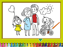 Happy Family Coloring - Skill - GAMEPOST.COM