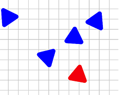 Press the Different Colored Triangle
