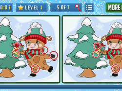 Cute Christmas Bull Difference - Arcade & Classic - GAMEPOST.COM