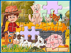 Farm Animal Jigsaw - Thinking - GAMEPOST.COM