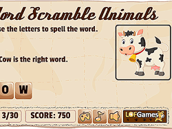 Word Scramble Animals - Arcade & Classic - GAMEPOST.COM