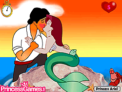 Princess Ariel Kissing Prince